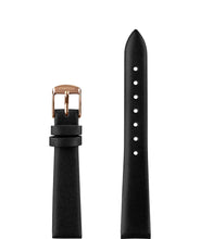 טען תמונה למציג הגלריה, Front View of 15mm Black / Rose Plain Mat Watch Strap E3.1442.M by Jowissa