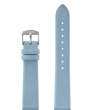 טען תמונה למציג הגלריה, Front View of 18mm Blue / Silver Plain Mat Watch Strap E3.1456.L by Jowissa
