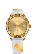 טען תמונה למציג הגלריה, J6.242.M Jowissa Tiro 38mm, Swiss Made Ladies Watch gold, Steel Case and Silicone Strap Front View - Swiss Made Damenuhren, gold, Stahlgehäuse und Armband aus Silikon, Vorderseite - Swiss made Montre, or, boîtier en acier et bracelet en silicone, Vue de face - Fabbricato in Svizzera, Orologio da donna, oro, cassa in acciaio e cinturino in vera silicone, vista frontale - Elaborado en Suiza, reloj de señoras, oro, caja de acero y correa de silicon