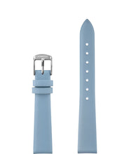 تحميل الصورة في عارض المعرض، Front View of 15mm Blue / Silver Plain Mat Watch Strap E3.1456.M by Jowissa
