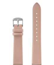 تحميل الصورة في عارض المعرض، Front View of 18mm Rose / Silver Plain Mat Watch Strap E3.1478.L by Jowissa
