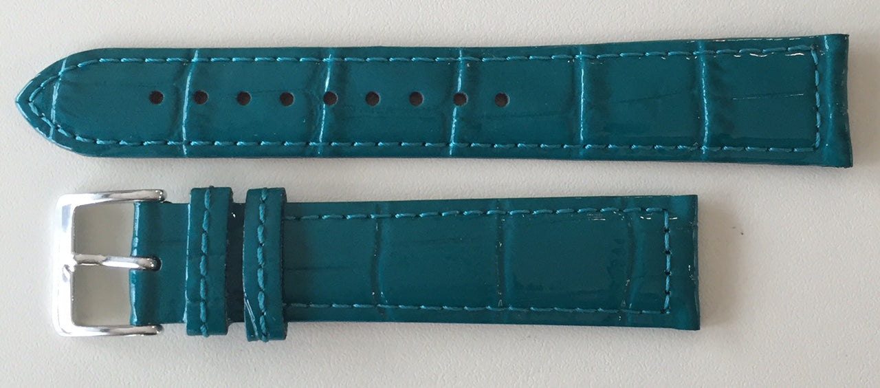 Strap - Leather - costa croco - turquoise - 18 E3.1380