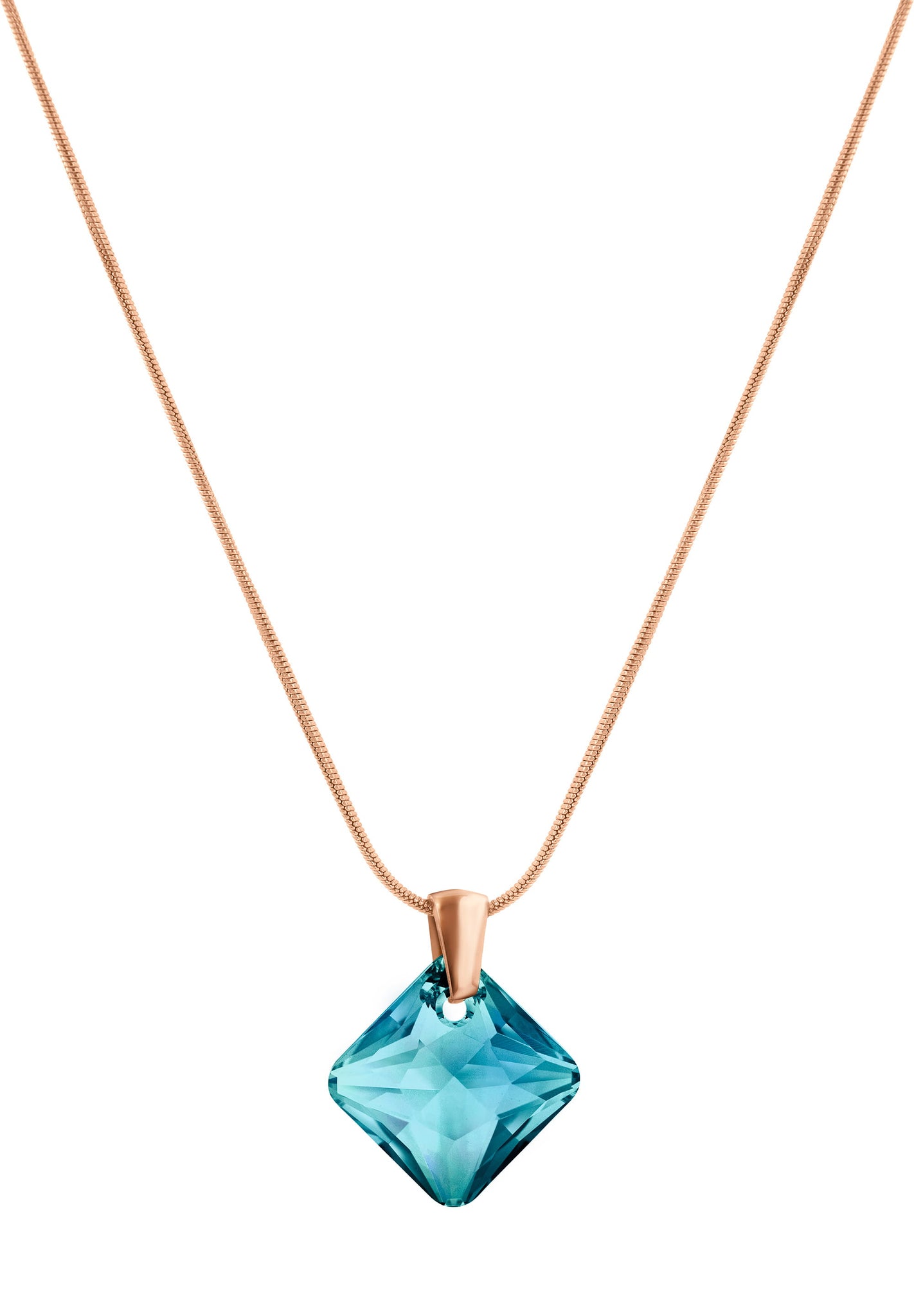 Facet Princess Pendant Necklace JS.0034