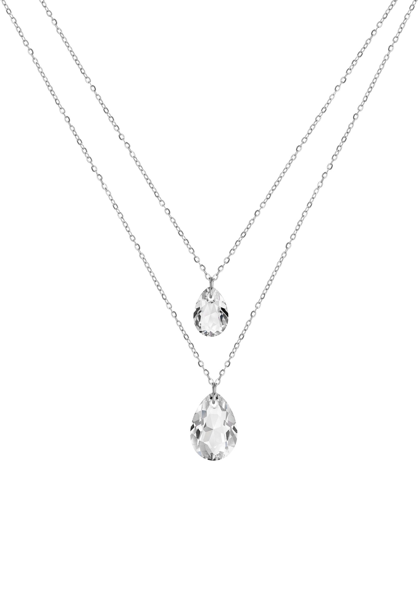 Facet Pear Pendant Necklace JS.0045